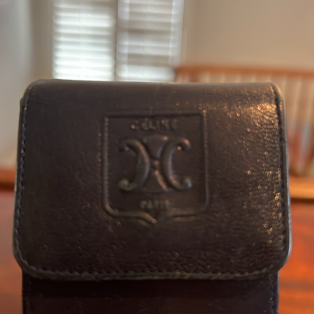 CELINE Vintage Cigarette Case Leather Navy - Picture 10 of 13